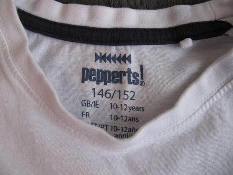 Bavlněné bílé tričko s modrými prvky, pepperts,152