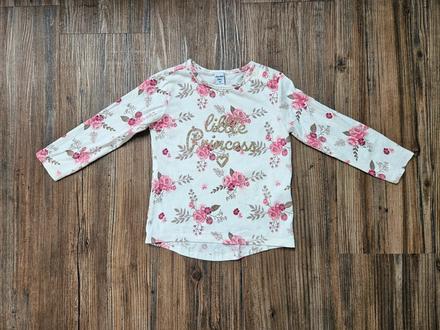 Květované tričko triko s dlouhým rukávem růžové, dopodopo,86