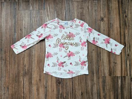 Květované tričko triko s dlouhým rukávem růžové, dopodopo,86