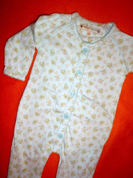 Luxusní modrý květovaný overal pro princezny, 68