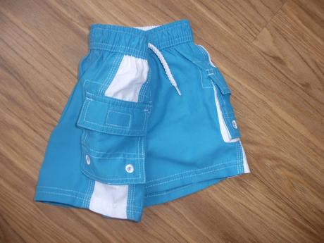 Modrobílé plavky-kraťasy george na 12-18m- vel.86, george,86