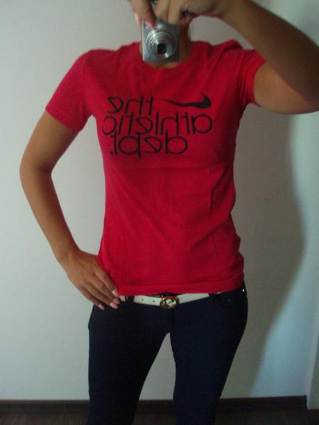 Růžové tričko nike, nike,m