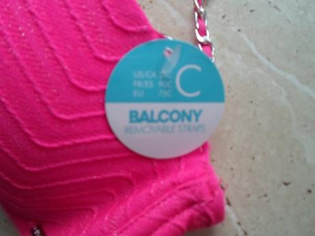 Růžové plavky plavková podprsenka 75c, new yorker,36 / 38 / m / s