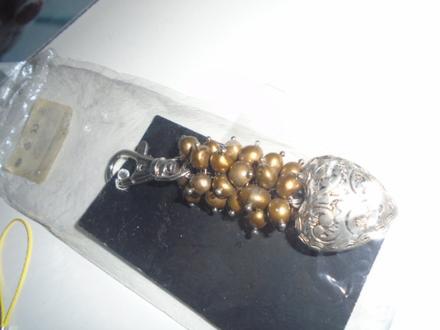 Přívěsek velký kovový srdce na klip vintage styl,