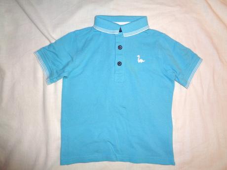 Krásné tyrkysové límečkové tričko, george,98