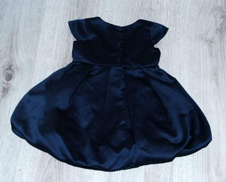 Slavnostní sváteční společenské tmavě modré šaty, st. bernard,80