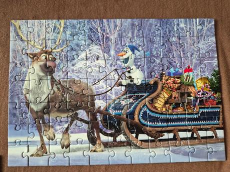 2x puzzle ledové království 5+,