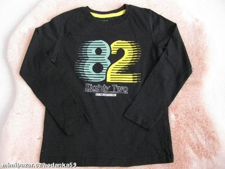 Černé nové bavlněné tričko s nápisem, primark,98