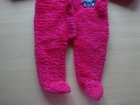 Chlupatý růžový overál, vel. 74, 74