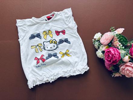 Triko bíle s hello kitty - v.3/6 měs., marks & spencer,68