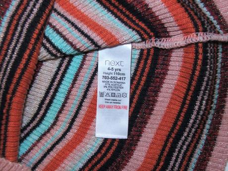 P642 úpletové šaty vel. 4-5 let, zn. next, next,110