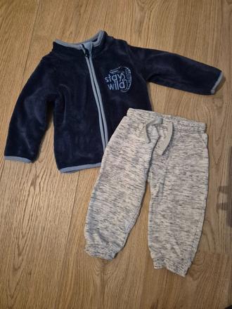 Tepláčky f&f a plyšová mikina lupilu vel. 80, lupilu,80