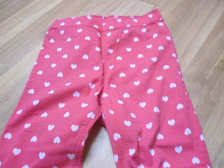 Srdíčkové elastické kalhoty 5-6, h&m,116