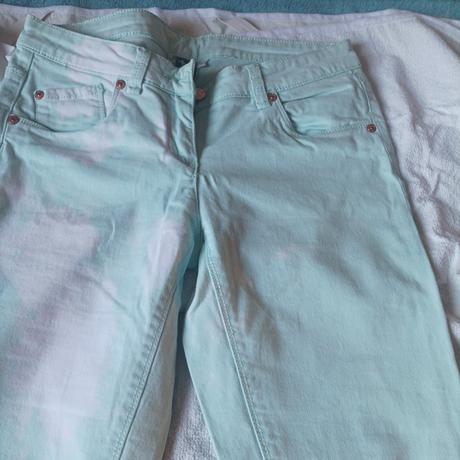 Zelenkavé džíny, c&a,164