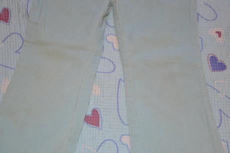 Sv. modré/ tyrkysové manžestrové kalhoty, girl2girl,116