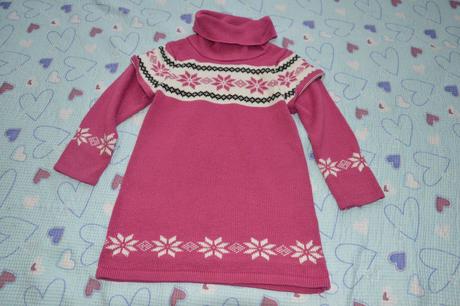 Pletená tunika šaty, dlouhý svetr, 122