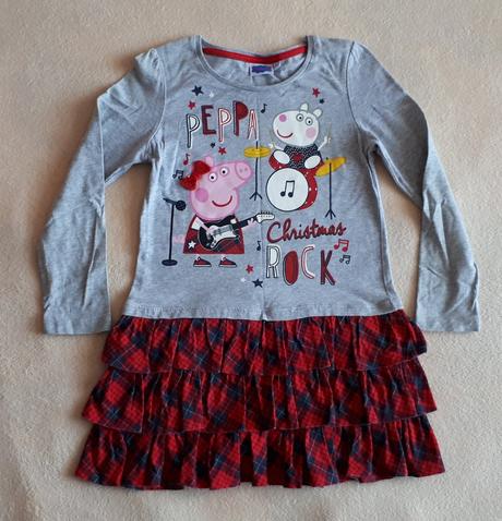 Vánoční šaty, šatičky peppa pig, pepina, 116/122, 116