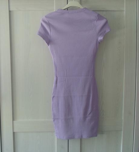 Fialové šaty krátký rukáv, new yorker,xs