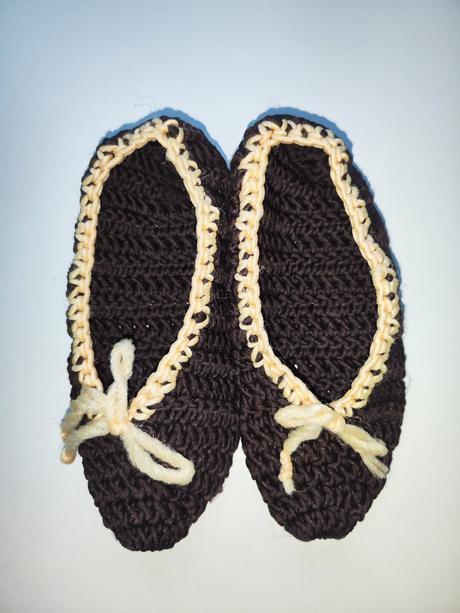 Ručně háčkované papuče cca 38-39, 39