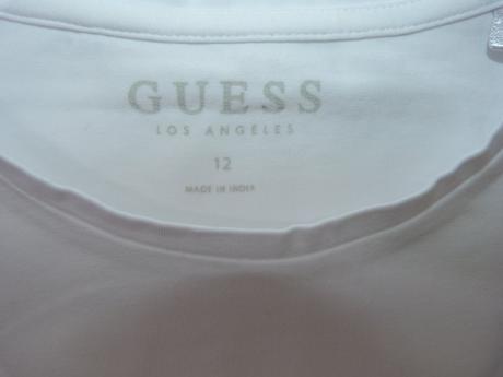 Guess bílé bavlněné tričko vel.152, guess,152