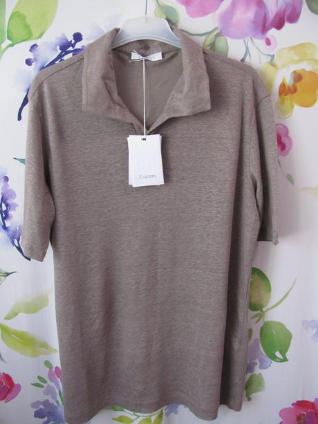 Pánské lněné italské polo triko cruciani, xl