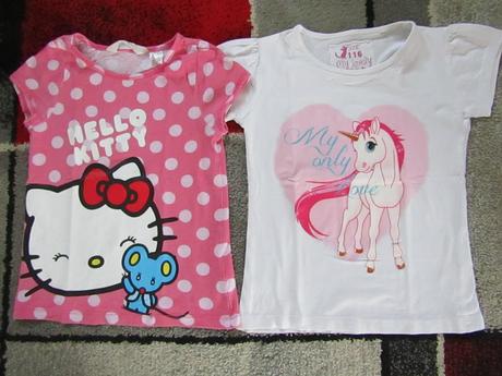 Trička pro holku 1xzn.h&m vel.110/116 s hellokitty, h&m,110