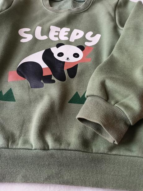 Vyteplená mikina panda, 128/134, 128