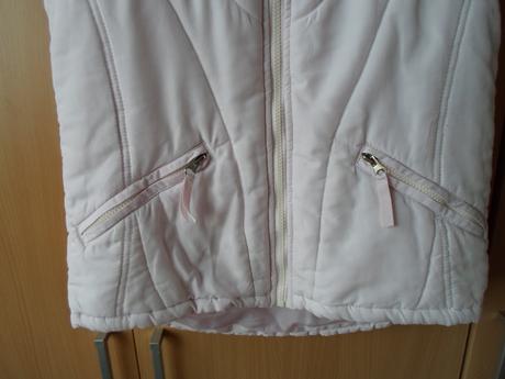 Růžová krémová zateplená vesta vestička, colours of the world,m