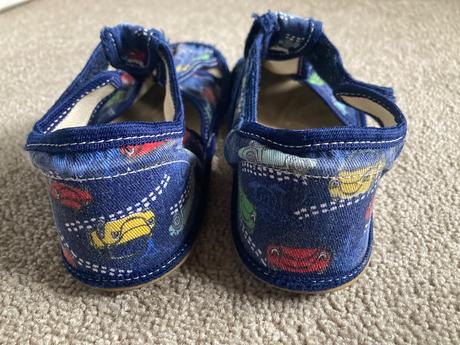 Bačkory /přezůvky baby bare s auty, baby bare shoes,32