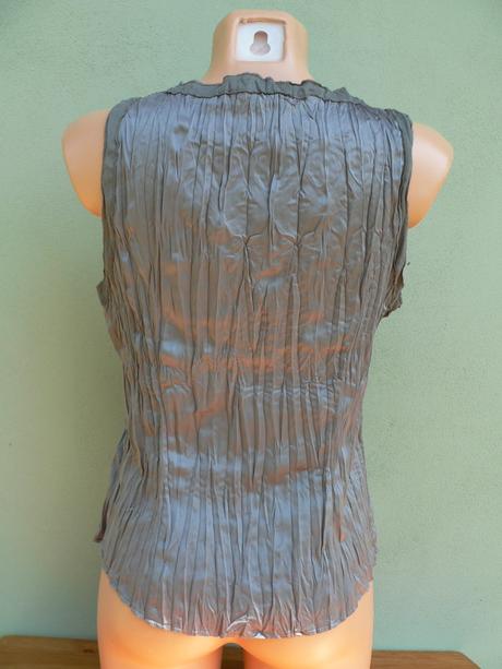 Mačkaný khaki top blůzka betty barklay - vel.40, 40