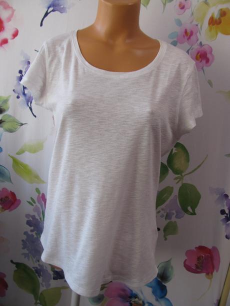 Dámské bílé bavlněné tričko h&m, h&m,l