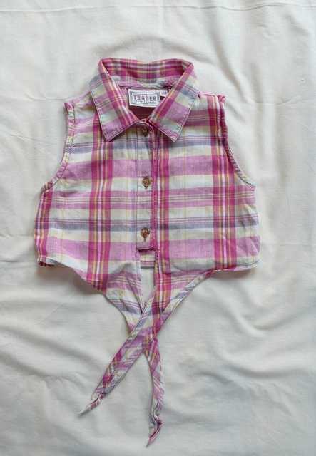 Letní topík - košile na zavazování, 86