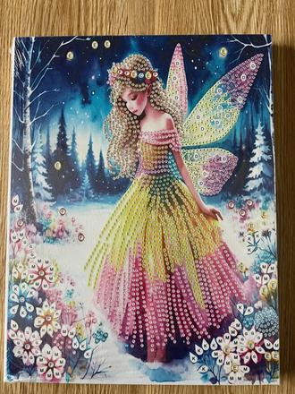 Diamantový obrázek na plátně - zimní víla,