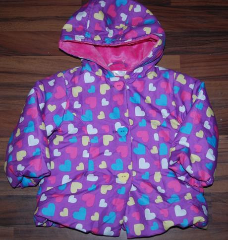 Zimní kabát se srdíčky, m&co,86