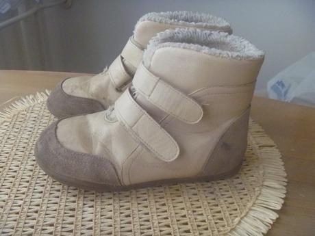 Béžové barefoot zimní boty vel. 33, 33