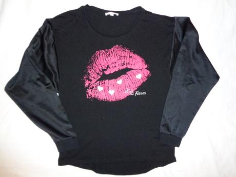 Luxusní černý top s pusou charles vogele, 164