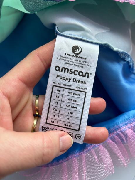 An14/ kostým šaty troll - v.4/6 let,