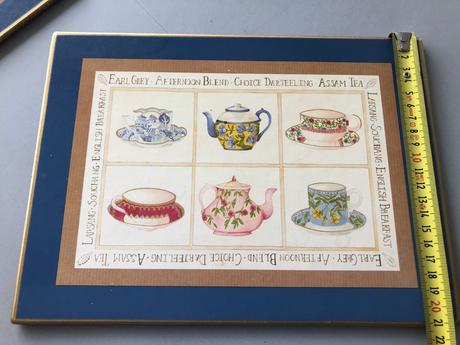 8dílů čaj.souprava tác+prostírání+dóza modráanglie, 