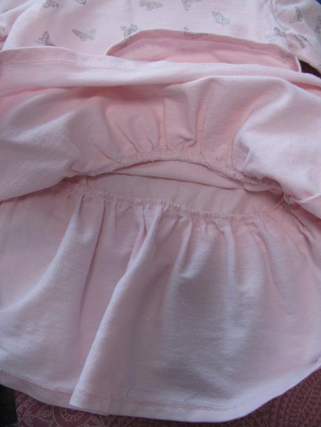 Růžové bavlněné mikinové šaty s motýlky, pepco,122