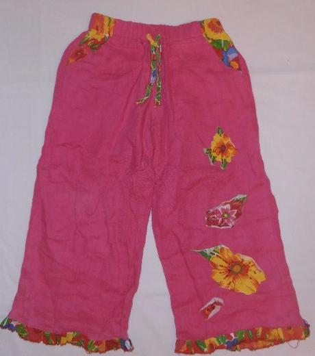 K189. plátěné kalhoty 2-3 roky, 98
