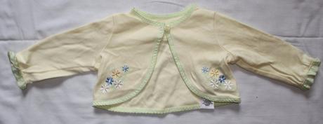 Aa122. žluté bolerko 3-6 měs., mothercare,68