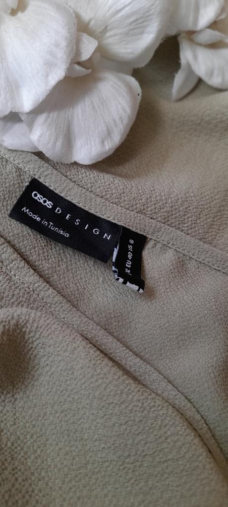 Asos olivové zavinovací krátké šaty, 40