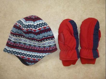 Rukavice, palčáky + čepice, vel. cca 110, 110
