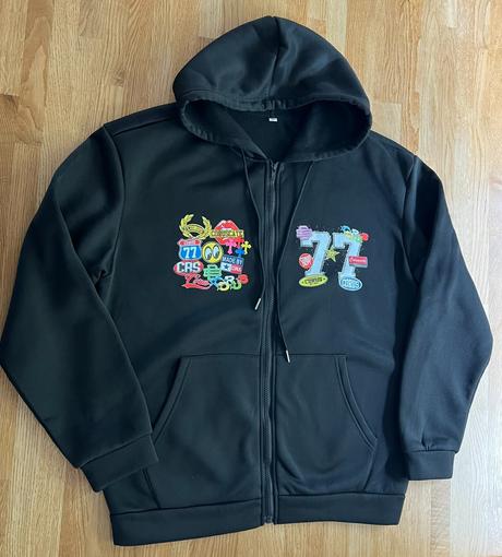 Černá mikina 77 shein vel. s/m, s