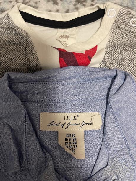 Tricko a kosile 9-12m, h&m,80