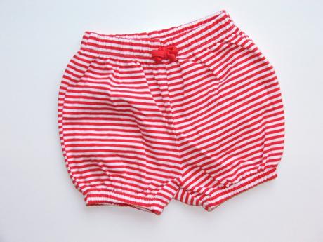 W259 bavlněné pruhované kraťasy vel. 56, mothercare,56