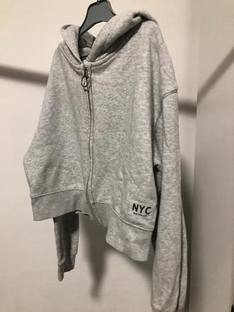 Šedá crop top mikina, 134