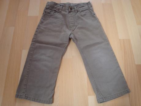 Kalhoty z měkké rifloviny - světle hnědé, vel. 104, denim,104