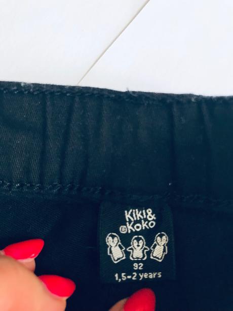 Kalhoty černé s flitri - v.86/92, kiki&koko,92