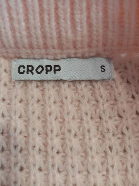 Růžový svetr cropp vel. s, s